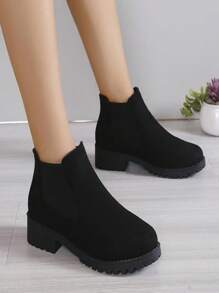 Women's 2025 New Thick Sole Boots, Fashionable, Comfortable, Warm And Anti-Slip Boots - Black - View 3