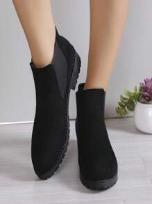 Women's 2025 New Thick Sole Boots, Fashionable, Comfortable, Warm And Anti-Slip Boots - Black - View 5