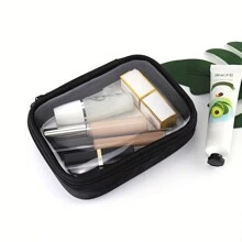 Transparent Mesh Makeup Bag, Waterproof, Large Capacity, Travel Cosmetic Organizer Pouch For Women Cosmetic Bag Makeup Storage Makeup Organizer Travel Accessories Brush Bag Make Up Container Travel Stuff Travel Essentials Ladies Accessories Travelling Stuff College Vacation Cruise Summer Holiday Essentials Women Wash Bag Toiletries Bag Handbag Storage