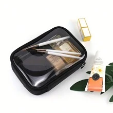 Transparent Mesh Makeup Bag, Waterproof, Large Capacity, Travel Cosmetic Organizer Pouch For Women Cosmetic Bag Makeup Storage Makeup Organizer Travel Accessories Brush Bag Make Up Container Travel Stuff Travel Essentials Ladies Accessories Travelling Stuff College Vacation Cruise Summer Holiday Essentials Women Wash Bag Toiletries Bag Handbag Storage
