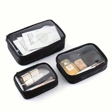 Transparent Mesh Makeup Bag, Waterproof, Large Capacity, Travel Cosmetic Organizer Pouch For Women Cosmetic Bag Makeup Storage Makeup Organizer Travel Accessories Brush Bag Make Up Container Travel Stuff Travel Essentials Ladies Accessories Travelling Stuff College Vacation Cruise Summer Holiday Essentials Women Wash Bag Toiletries Bag Handbag Storage