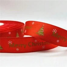 1pc 2yards 25mm Ruy băng trang trí Giáng sinh in Ruy băng Polyester Giáng sinh cho thiết kế thủ công - Chọn màu sắc - Xem 25