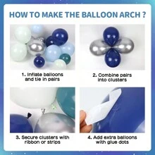 全新外太空主题气球花环弧形套件，带 5/10/12 英寸蓝色、绿色、紫色、粉色金属银色和火箭宇航员星球加厚铝箔乳胶气球，适用于 1 岁、3 岁、4 岁、5 岁生日快乐派对装饰用品，圣诞节 - 卡其色 - 查看 3