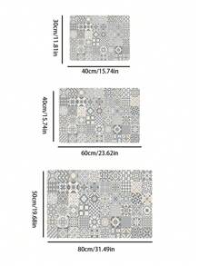 1 Tapis d'alimentation pour animal de compagnie 50 cm * 80 cm, avec un fond en caoutchouc antidérapant pour prévenir les chutes, un effet d'absorption de l'eau et de nettoyage facile, convient pour l'alimentation des chats et des chiens
