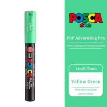 UNI PC-1M PC-3M Feutre Acrylique Marker Pen Poster Graffiti Marker Advertising Pen Waterproof Student Office Supplies Painting Art Pens Back To School