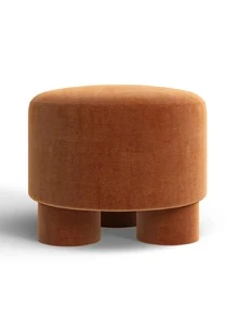 OTTOMAN, NEIL FOOTREST - Burnt Orange - View 3