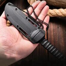 1pc High Hardness Sharp Knife, Multi-Purpose Knife, Portable Fruit Knife, Barbecue Camping Knife - 黑色 - 查看 10