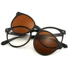 Lentes para Graduación con 5 Clips magnéticos intercambiables para mujer modelo 2231 clásicos - Negro - Ver 6