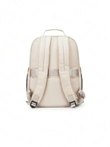 Lightweight Nylon Water Resistant Solid Color School Bag, Aesthetic Women Commuter Backpack All-Match Zipper Rucksack With Top Handles, School Backpack Bookbags Laptop Bag for Teens Students, Computer Backpack Travel Work Bags Daypack, Suitable for School College Travel Business for Women Girls Students Gift for Girlfriend