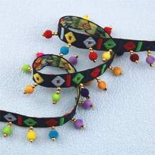 1 码流苏丝带饰边，装饰性流苏饰边，适用于工艺品和服装配饰 - 彩色 - 查看 8