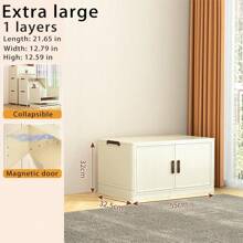 Caixa organizadora dobrável para armário, sala de estar, baú de brinquedos, armário de cozinha, armário para lanches, armário de banheiro, armário de armazenamento simples e luxuoso de plástico com várias camadas - tipo gaveta espaçosa, organizador de brinquedos e artigos diversos para L