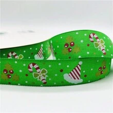 1pc 2yards 25mm Ruy băng trang trí Giáng sinh in Ruy băng Polyester Giáng sinh cho thiết kế thủ công - Chọn màu sắc - Xem 4