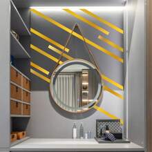 1 卷，1968.5 英寸，金色金属和纸质镜面胶带，DIY 金属金色艺术胶带，自粘金属化聚酯薄膜胶带，用于工艺品装饰和礼品包装，透明珠宝金属胶，升级透明胶液融合织物胶 - 彩色 - 查看 4