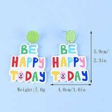 1 Cặp Hoa tai họa tiết báo và chim hồng hạc Friyay - Nhiều màu - Xem 15