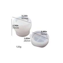Hộp đựng cốc đựng bánh pudding bằng nhựa Epoxy pha lê tự làm có nắp, khuôn gương silicon thủ công làm đồ trang sức - trắng - Xem 2