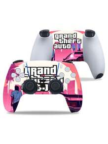 1 pieza Película protectora de PVC antiarañazos compatible con el control inalámbrico, accesorios con temática de juego 3A, adhesivos antiarañazos delanteros y traseros con acabado opaco resistente al desgaste - controlador de ps5 pegatinas - Ver 11