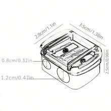 1/2/5/10PCS Double Holes Sharpener, Stainless Steel Blades, Plastic Protective Cover, Waste Catcher And Cleaning Tool,Manual Pencil Sharpener,Back-To-School Season Back To School