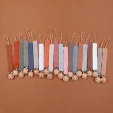 1pc Pacifier Clip & 3-Hole Beechwood Pacifier Clip, Suitable For Daily Use, Infant - Multicolor - View 2