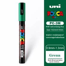 UNI PC-1M PC-3M Feutre Acrylique Marker Pen Poster Graffiti Marker Advertising Pen Waterproof Student Office Supplies Painting Art Pens Back To School
