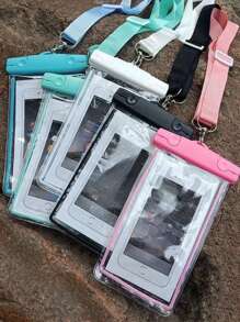 户外运动沙滩游泳防水手机壳粉色巡航必备运动包运动包钱包夏季度假旅行度假泳池 - 粉色 - 查看 1