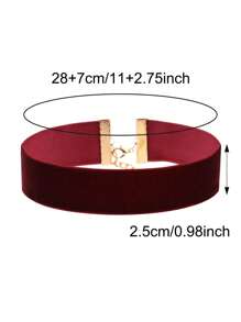 1pc Retro Gothic Style Choker Necklace, Multi-Color Options For Women, Suitable For Everyday, Festivals, Parties And Weddings - Fashion Necklace - View 2