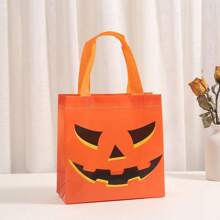 2pcs/5pcs/6pcs/12pcs Reusable Non-Woven Halloween Gift Bags With Handles, Suitable For Party, Gifts, Halloween Trick Or Treat, Day Of The Dead, Halloween Decor, Random Colors And Styles - Multicolor - View 3