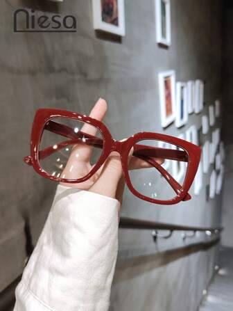 1 Pair Geometric Design Glasses For Women