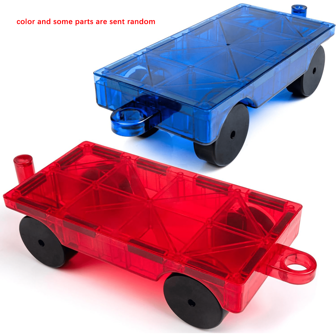2 Pieces Magnetic Tiles Car Truck Wheel Set Compatible With Magnet Tiles For Kids Toddlers Preschool Gift Toys(Color Random),Magnetic Tiles Building,Car Magnet,Toys For Kids