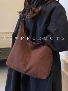 1 件 FEISTURE 女士绒面革大容量腋下包斜挎包（带小袋），适合女孩、女士、大学生、年轻专业人士和办公室工作人员，非常适合工作、商务、通勤、学校、新款流浪包、新款秋冬女包、最佳秋季钱包、女士最新时尚绒面革包，与秋季服装完美搭配女士秋季服装