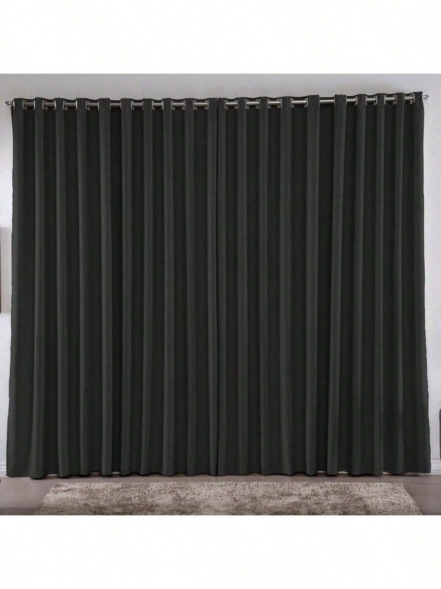 Casa Laura Enxovais Blackout Curtain Without Voile - Various Colors And Sizes - ĐEN - Xem 1