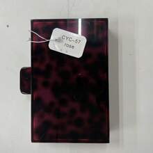 Acrylic Clutch Bag Evening Bag Fashion Shoulder Bag Bamboo Fabric Crossbody Bag - Hồng - Xem 4