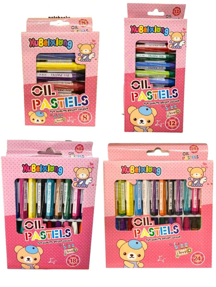 Giz Pastel Oleoso Com 8/12/18/24 Cores Pentel Lápis de Cera Oil Pastel
