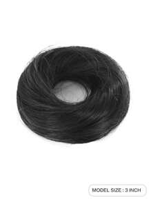 凌乱发髻 直发髻 接发 迷你橡皮筋发髻 发圈 合成甜甜圈 假发配件 高发髻 - 彩色 - 查看 10