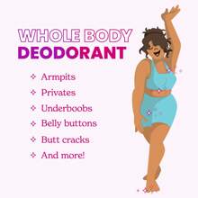 2 PCS  Whole Body Deodorant - Invisible Cream Tube - 72 Hour Odor Control - Aluminum Free, Baking Soda Free, Skin Safe - (Clean Tangerine)