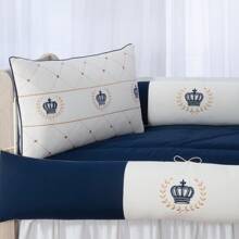 American Royal Navy Blue Crown Cotton Crib Kit - Màu xanh hải quân - Xem 2