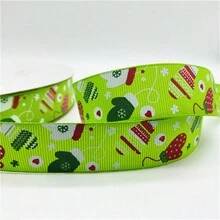1pc 2yards 25mm Ruy băng trang trí Giáng sinh in Ruy băng Polyester Giáng sinh cho thiết kế thủ công - Chọn màu sắc - Xem 32