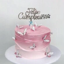 1 pièce Cake Topper "Feliz Cumpleaños" en espagnol, Retour à l'école Jour de la Saint-Valentin