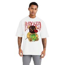 Men's Streetwear Style T-Shirt For Gym And Sports With Oversized Imposed Design - trắng - Xem 1