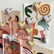 5/10 piezas Imanes de nevera con forma de corazón, pegatinas de refrigerador de 20 mm, imanes pequeños y lindos para nevera, oficina, pizarra blanca, taquilla, magnéticos
