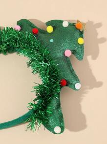 1 Băng đô cài tóc hình ngôi sao và cây thông Noel đính sequin cho trẻ em dùng để trang trí tiệc Giáng sinh - Nhiều màu - Xem 12