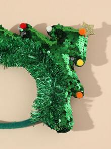 1 Băng đô cài tóc hình ngôi sao và cây thông Noel đính sequin cho trẻ em dùng để trang trí tiệc Giáng sinh - Nhiều màu - Xem 9