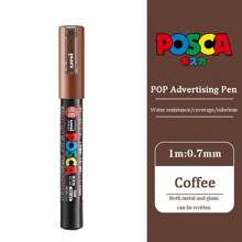 UNI PC-1M PC-3M Feutre Acrylique Marker Pen Poster Graffiti Marker Advertising Pen Waterproof Student Office Supplies Painting Art Pens Back To School