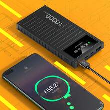 10000mAh 2 USB Power Bank Pack Fast Charger External Battery For Mobile Phone - Black - View 4