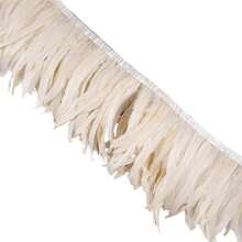 2M 25-30cm Artificial Rooster Tail Feather Trim Ribbon DIY Wedding Dresses Accessory Sewing Plume Headwear Carnival White Feathers Crafts Decoration - Multicolor - View 6