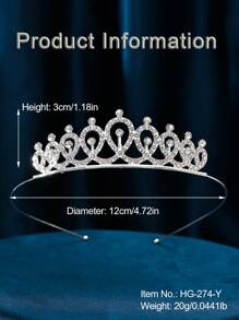 1件装时尚简约女士皇冠，梅花蝴蝶设计，新娘派对婚礼头饰，情人节配饰