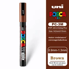 UNI PC-1M PC-3M Feutre Acrylique Marker Pen Poster Graffiti Marker Advertising Pen Waterproof Student Office Supplies Painting Art Pens Back To School