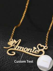 A Unique And Cute Customized English Letter Name Love Pendant Necklace, With A Classic And Simple Style, Suitable For Daily Wear And Various Special Occasions.
