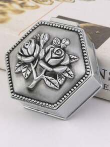 1个/2个便携式多形状复古欧式心形/圆形/长方形锌合金首饰盒，可收纳戒指、项链、耳环，适合作为礼物、婚礼、返校季等场合使用。 - 彩色 - 查看 9