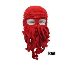 Mũ cướp biển Balaclava trượt tuyết, Mũ mùa đông cho nam nữ, Mũ trùm đầu bạch tuộc Cthulhu đan ấm áp, Mặt nạ chống gió thể thao ngoài trời - Nhiều màu - Xem 9