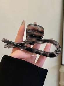 1 件复古超大琥珀色发夹，简约方形玳瑁色发夹，适合颈背浓密头发，豹纹发夹，发饰，发夹，发夹，发夹 - 彩色 - 查看 13